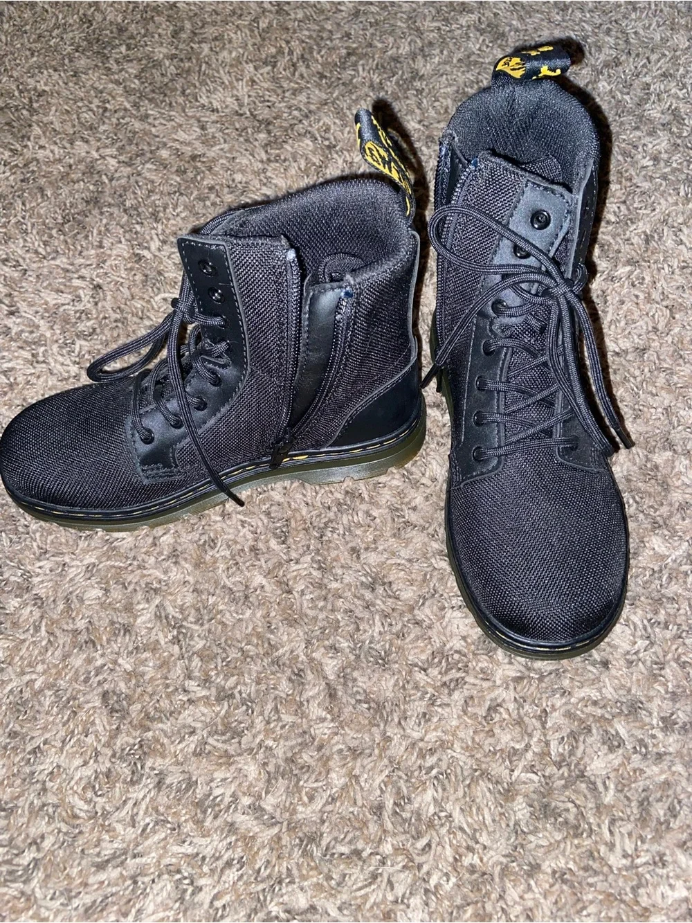 Black Lace-Up Combat Boots - Dr. Marten